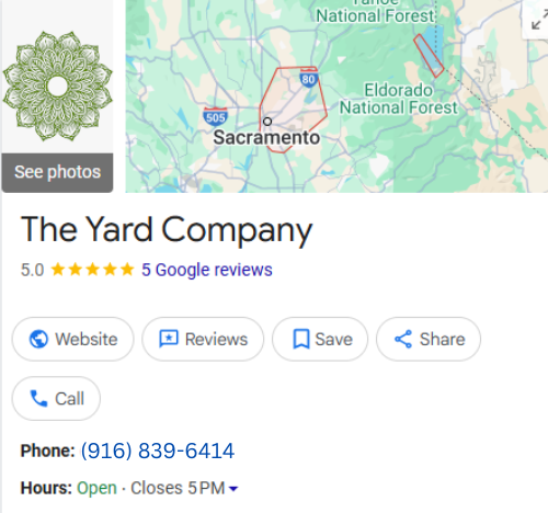 (916) 839-6414 google business landscaping company